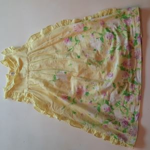 Janie and Jack 6 yellow floral ruffle sleeveless dress
